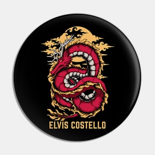 Flying Dragon Elvis Costello Pin