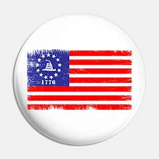 Don't Tread - Red, White, and Blue Pin