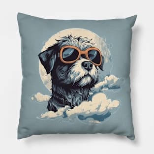 Dog with sunglasses Pillow