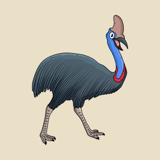 Happy cassowary bird cartoon illustration T-Shirt