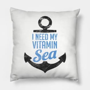 I Need My Vitamin Sea T-Shirt Vintage Texture Pillow