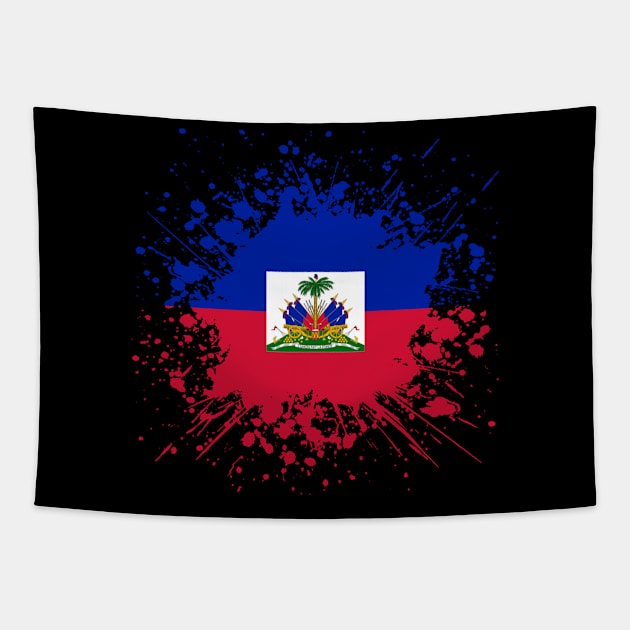 Haiti Flag Country Haitian Family Heritage Haiti Tapestry by Boneworkshop