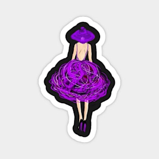 Purple fashion Magnet