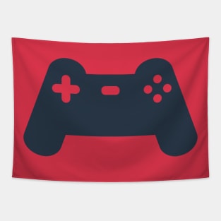 Minimalist Console Controller (Dark Blue and Red) Tapestry