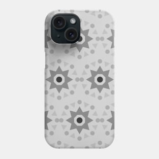 Grey flower seamless pattern print Phone Case