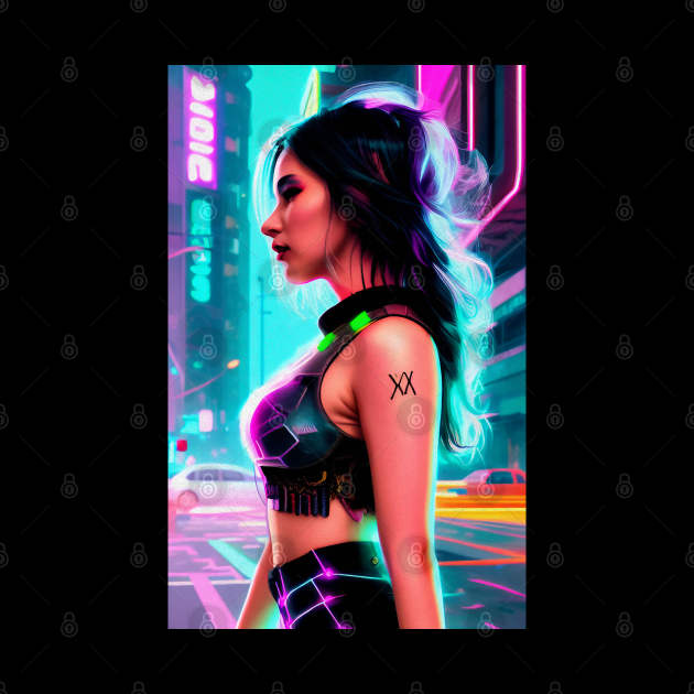 Abstract Cyberpunk Girl by Voodoo Production