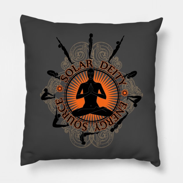 Surya Namaskar Pillow by swarna artz