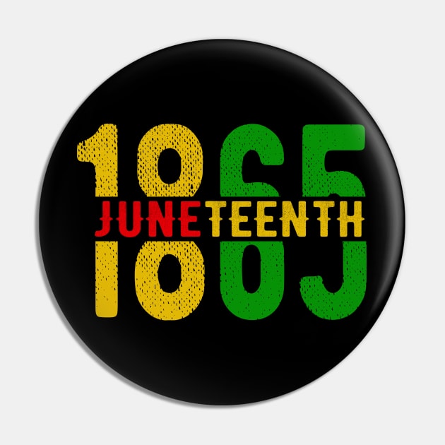 Juneteenth June 19, 1865, African American Melanin Black Pin by Magic Arts