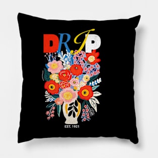 DRIP - Floral Design T-Shirt Pillow