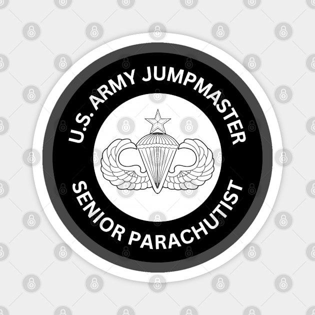 Senior Parachutist Jumpmaster - Small Emblem Magnet by Desert Owl Designs