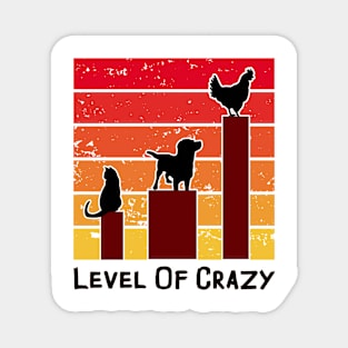 Level Of Crazy Chicken Lover Magnet