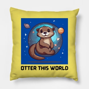 Otter this World | Otter Pun Pillow