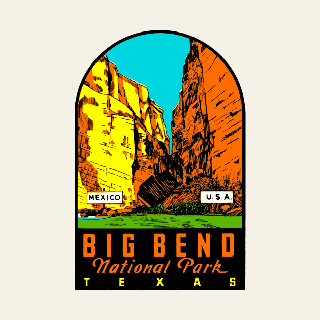 Big Bend National Park Texas Vintage by Hilda74