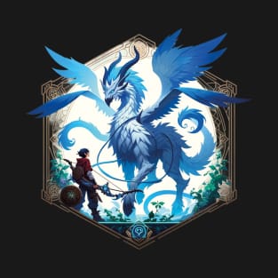 MMORPG Mythical Companion Art - Fantasy Bond Design Funny T-Shirt