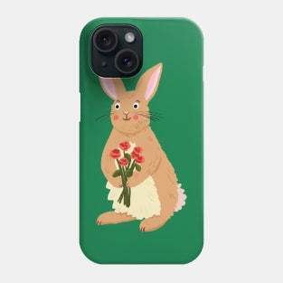 Rabbit with Roses Phone Case