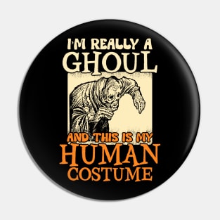 Ghoul Halloween costume Pin