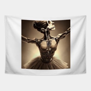 Ballet Skeleton Gothic Dancing Ballet Tapestry