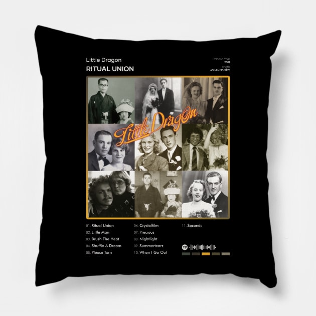 Little Dragon - Ritual Union Tracklist Album Pillow by 80sRetro