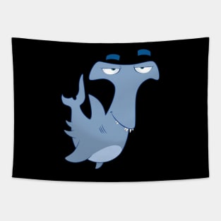 Cute Cartoon Hammer Shark Tapestry