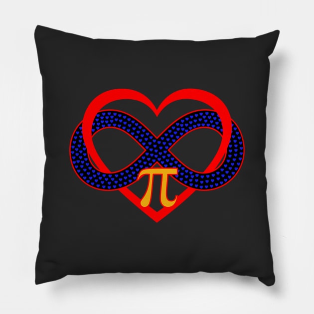 Polyamory Infinity Heart Symbol Pillow by Mindseye222