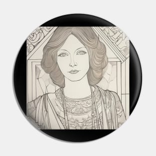 Greta Garbo drawing Pin