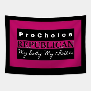 Pro Choice Republican (black on magenta) Tapestry