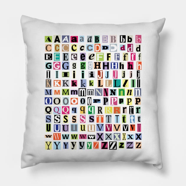 alphabet letters Pillow by rogergren