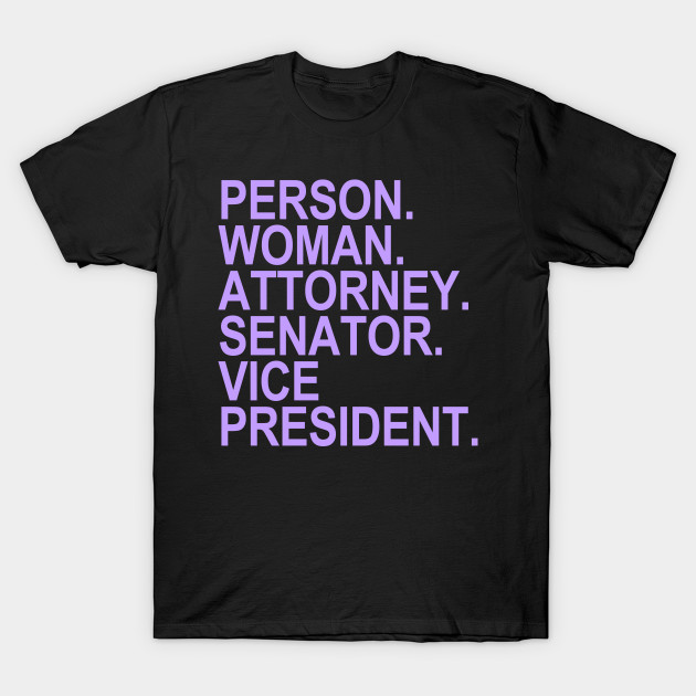 Discover person woman attorney senator VP (lavender 2) - Kamala Harris - T-Shirt