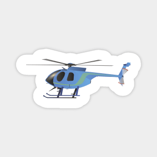 Light Blue Helicopter Magnet