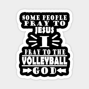 Volleyball net dredging sport god saying team Magnet