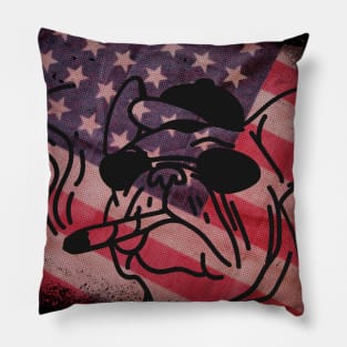 Best Dog Dad Ever American Flag Pillow