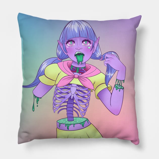 Pastel Gore Pillow by AtomicDNA