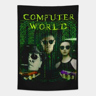 Computer World - y2k Movie Parody Funny Sci Fi Meme Tapestry