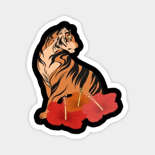 tiger hibiscus Magnet