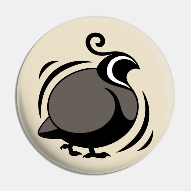 Quail Pin by J. Christine Leach