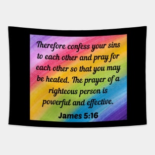 Bible Verse James 5:16 Tapestry
