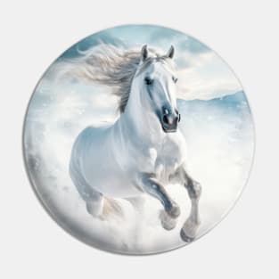 Horse Animal Wildlife Wilderness Colorful Realistic Illustration Pin