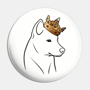 Jindo Dog King Queen Wearing Crown Pin