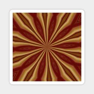 Radiating Streaks of Maroon Golden Tinfoil Magnet