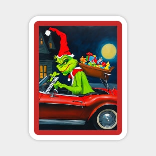 Grinchy Christmas Magnet