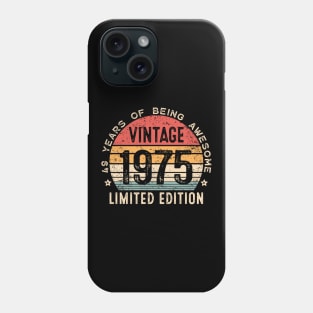 49th Birthday 49 Years Old Man Woman Vintage 1975 Phone Case