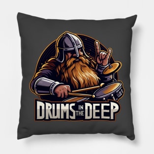 Drums in the Deep - Dwarven Drummer - Fantasy Pillow