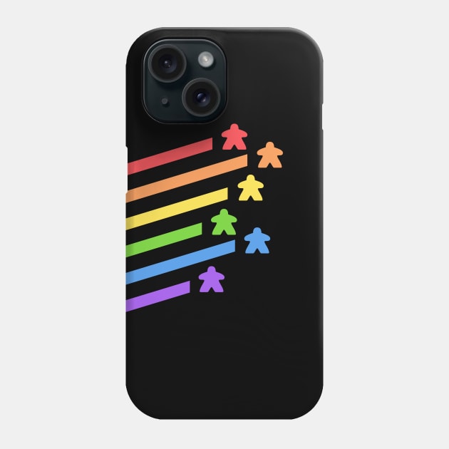 Rainbow Meeples Board Games Addict Phone Case by pixeptional