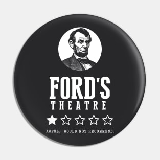 Abraham Lincoln Ford Theatre 1 Star Review Pin