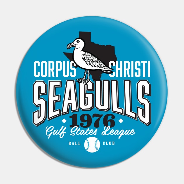 Corpus Christi Seagulls Pin by MindsparkCreative