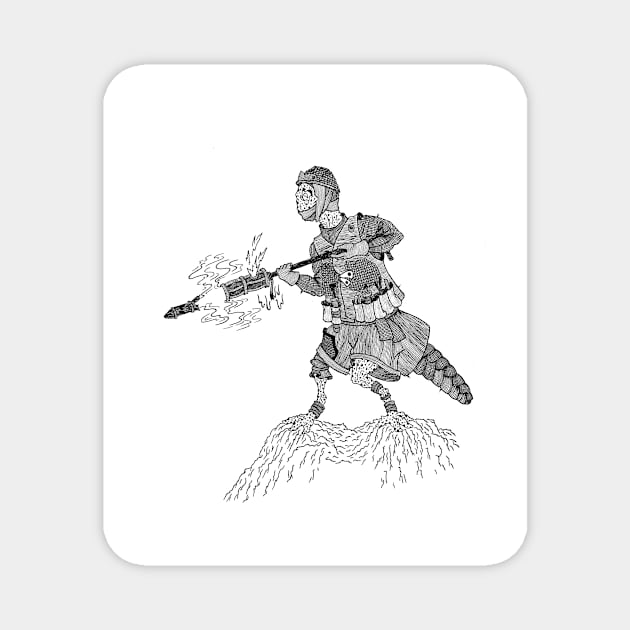 Rocket launcher operator of the Swamp Army Magnet by Harinedzumi