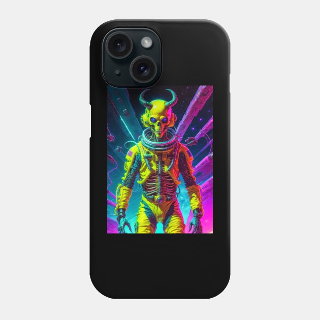 Vaporwave Skull Design Phone Case by DeathAnarchy