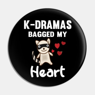 K-Dramas bagged my heart with cute raccoon - stole my heart on black Pin