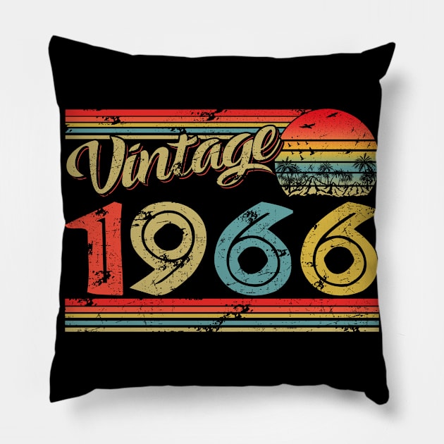 Vintage 1966 Design 54 Years Old 54th birthday for Men Women Pillow by TeeBlade