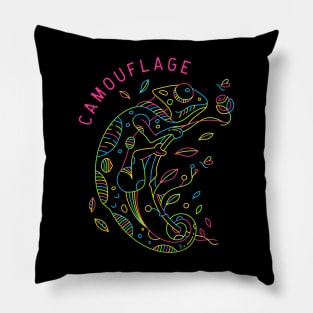 chameleon monoline Pillow